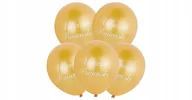 Wieczór panieński i kawalerski - BALONY NA WIECZÓR PANIEŃSKI ZŁOTE NA HEL POWIETRZE LATEKSOWE 5 SZT 30CM - miniaturka - grafika 1