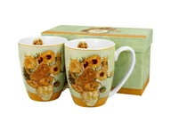 Kubki - Kubki  do kawy i herbaty porcelanowe DUO Sunflowers Vincent Van Gogh 350 ml 2 szt - miniaturka - grafika 1
