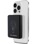Powerbanki - Karl Lagerfeld Powerbank indukcyjny KLPBM5KIOTTGK 5000mAh czarny/black NFT Outline Ikonik MagSafe - miniaturka - grafika 1