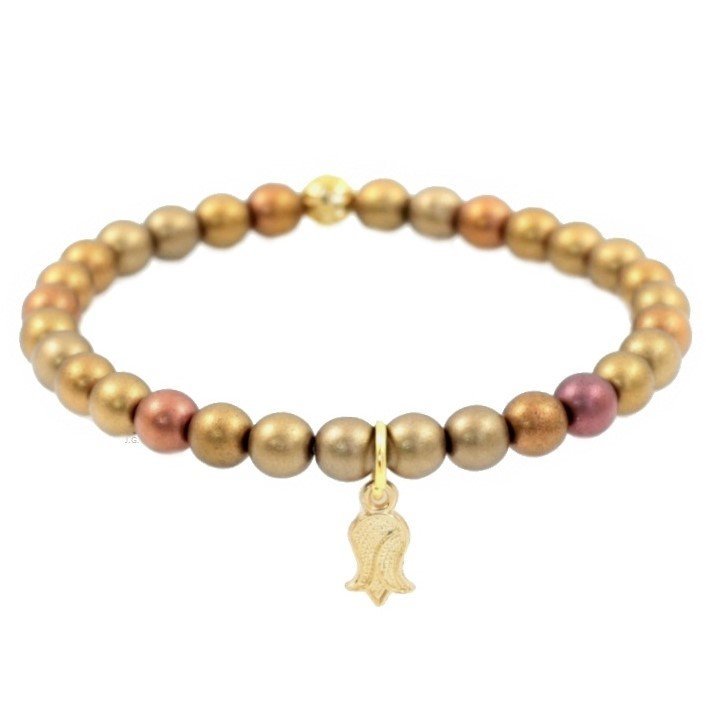 Bransoletka zawieszka tulipan, elastyczna / JG. Projekt