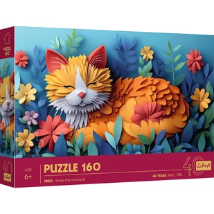 Puzzle, 40-lecie Trefl, Paper Art: Kotek, 160 el. - Puzzle - miniaturka - grafika 1