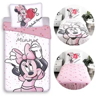 Pościel dla dzieci - DISNEY Myszka Minnie Biało-różowa DWUSTRONNA, bawełniana pościel dziecięca na zamek, 100% BAWEŁNA 140x200cm+70x90cm OEKO-TEX - miniaturka - grafika 1