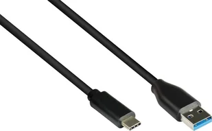 Kabel USB Alcasa USB-A - USB-C 1 m Czarny (2831-AC010S) - Kable USB - miniaturka - grafika 1