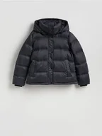 Kurtki damskie - Reserved - Pikowana kurtka z puchem - czarny - miniaturka - grafika 1