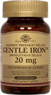 Solgar Gentle Iron żelazo 20 mg x 90 kaps - Witaminy i minerały - miniaturka - grafika 1