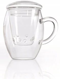 LUX ZAPARZACZ DO HERBATY ZIÓŁ FILIŻANKA ŻAROODPORNA DMUCHANE SZKŁO 400ml CR - Zaparzacze i kawiarki - miniaturka - grafika 1