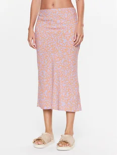 Roxy Spódnica midi ERJWK03140 Różowy Regular Fit - Spódnice - miniaturka - grafika 1