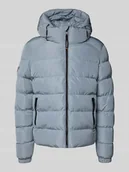 Kurtki męskie - Kurtka pikowana z kapturem i bocznymi kieszeniami zapinanymi na zamek błyskawiczny - miniaturka - grafika 1