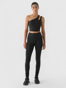 Damskie legginsy treningowe 4F x Anna Lewandowska 4FALSAW24TFTIF343 - czarne - 4F x AL - Spodnie sportowe damskie - miniaturka - grafika 1