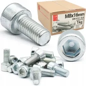 Śruby i nakrętki - Śruba imbusowa M8x16 z łbem walcowym DIN912 kl. 8.8 ampulowa ocynk 1kg - miniaturka - grafika 1