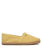 Espadryle damskie - Tommy Hilfiger Espadryle Flag Canvas Espadrille FW0FW08541 Żółty - miniaturka - grafika 1