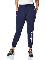 Spodnie damskie - Champion Damskie spodnie dresowe typu plus size Powerblend, Granit wrzosowy W/Champion Script, 4XL - miniaturka - grafika 1
