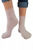 Skarpetki damskie - Noviti SB 022 W 01 lurex złoto-różowe skarpetki damskie - miniaturka - grafika 1
