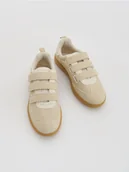 Buty dla dziewczynek - Reserved - Trampki z imitacji zamszu - kremowy - miniaturka - grafika 1