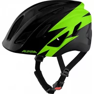 Kaski rowerowe - Alpina Pico Helmet Kids, black/green gloss 50-55cm 2021 Kaski rowerowe 9761131 - miniaturka - grafika 1