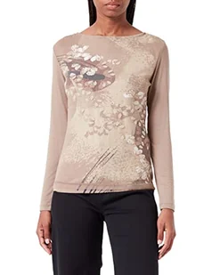 Taifun Koszulka damska, Szarobrązowy wzór, 34 - Koszulki i topy damskie - miniaturka - grafika 1