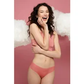 Majtki damskie - Figi damskie bezszwowe bardzo cienkie i elastyczne koralowe Mousse Classic Julimex - miniaturka - grafika 1