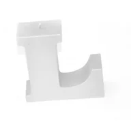 Świece - Świeca litera L biały perłowy 109x112x37mm 201g - miniaturka - grafika 1