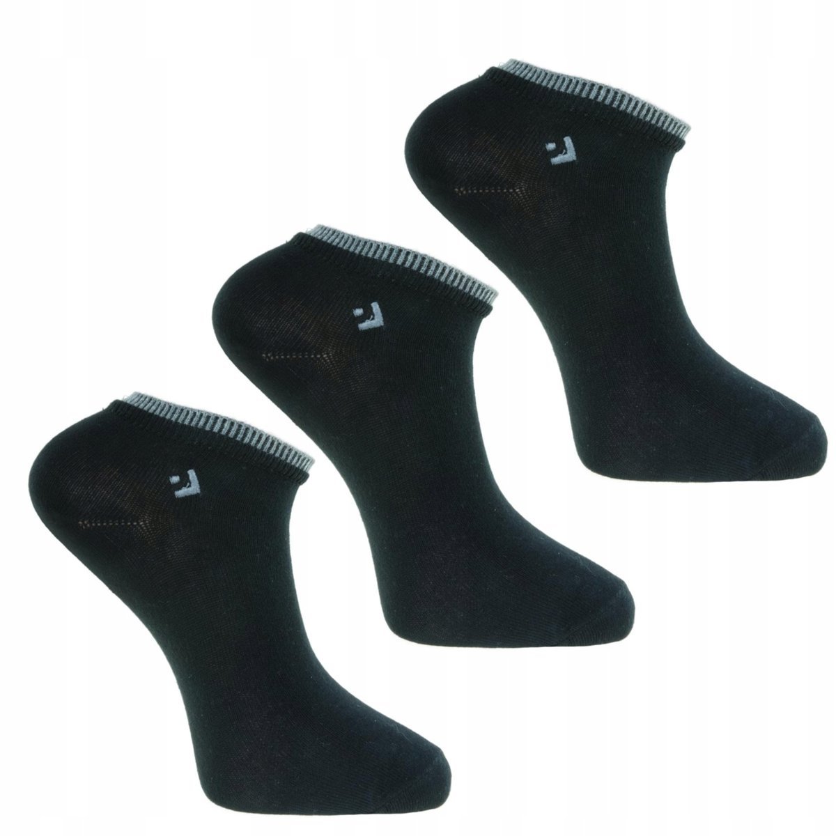 SKARPETKI MĘSKIE STOPKI bawełniane CZARNE 3-PAK 39-42