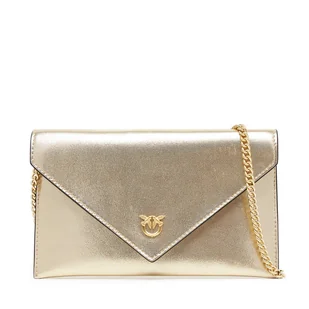 Torebka PINKO Flat Purse Mini AI 25-26 PCPL 105347 A2O9 Złoty - Torebki damskie - miniaturka - grafika 1