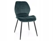 Krzesła - Krzesło tapicerowane JAKE VELVET zielone - miniaturka - grafika 1