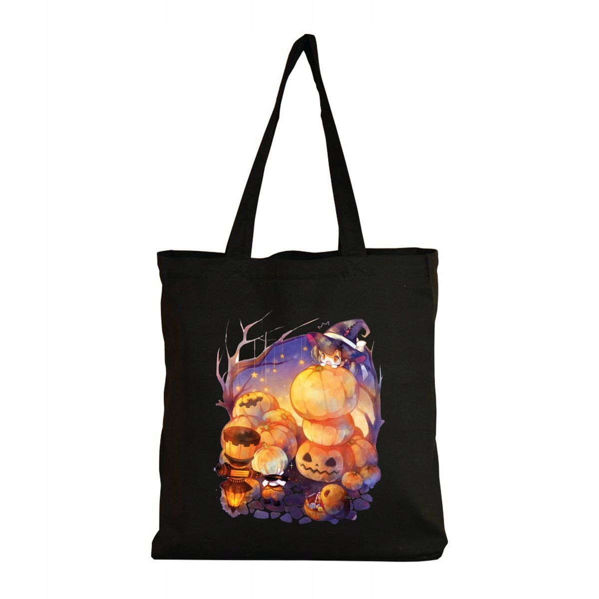 Eko Torba na ramię Zakupy Shopper Torebka Bawełniana Halloween Dynia #48