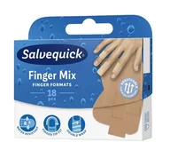 Apteczki i materiały opatrunkowe - Salvequick cederroth finger mix 18 sztuk 9053903 - miniaturka - grafika 1