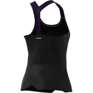 Koszulki sportowe damskie - Damski podkoszulek adidas  Y-Tank Primeblue Black M - miniaturka - grafika 1