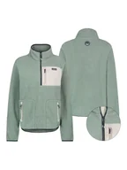 Bluzy damskie - Sublevel Bluza polarowa w kolorze zielono-beżowym - miniaturka - grafika 1