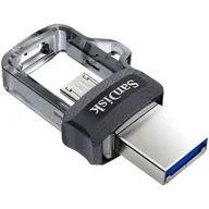 Nośniki danych - Sandisk Ultra Dual m3.0 pamięć USB 256 GB USB Type-A / Micro-USB 3.2 Gen 1 (3.1 Gen 1) Czarny, Srebrny, Przezroczysty, Nośnik Pendrive USB - miniaturka - grafika 1