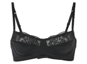 Biustonosze - esmara® Biustonosz damski z haftem (85C, Czarny) - miniaturka - grafika 1