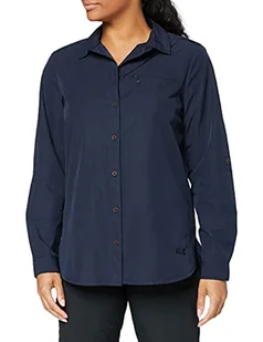 Jack Wolfskin Damska koszula Lakeside Roll-up niebieski niebieski (midnight blue) S - Koszule damskie - miniaturka - grafika 1