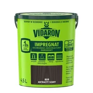 Farby i impregnaty do drewna - Impregnat Ochronno-Dekoracyjny Ogrodowy R09 antracyt szary 4,5l VIDARON - miniaturka - grafika 1
