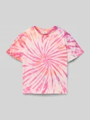 Koszulki dla dziewczynek - T-shirt o pudełkowym kroju z czystej bawełny - miniaturka - grafika 1