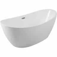 Wanny - Besco WAS-170-AGR AYLA wanna wolnostojąca maskownica syfonu z przelewem grafitowa 170 x 80 - miniaturka - grafika 1