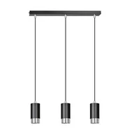 Lampy sufitowe - Emibig Fumiko lampa wisząca 3-punktowa czarna/chrom 816/3 - miniaturka - grafika 1
