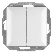 Wyłączniki światła i elektryczne - Abex Perła biały łącznik świecznikowy WP-2PS WP-2P/S-bialy - miniaturka - grafika 1