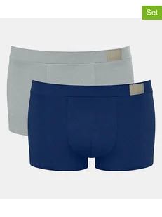 Sloggi Bokserki (2 pary) "Go Natural" w kolorze niebiesko-szarym - Majtki męskie - miniaturka - grafika 1