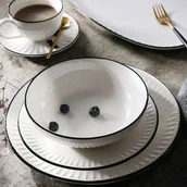 Serwisy obiadowe - Serwis obiadowy porcelanowy na 12 osób PILLAR - miniaturka - grafika 1