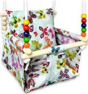 Place zabaw - Huśtawka Elior Huśtawka dziecięca kubełkowa w motylki - Levita - miniaturka - grafika 1