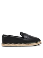 Espadryle damskie - Calvin Klein Espadryle Espadrille W/Ck Hw - Lth HW0HW02390 Czarny - miniaturka - grafika 1