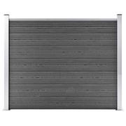 Ogrodzenia - vidaxl Panel ogrodzeniowy z WPC, 180x146 cm, czarny! 148984 - miniaturka - grafika 1