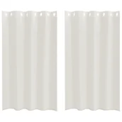 Zasłony - vidaXL Zasłony z zasłonami 2 pcs Kremowy 140 x 175 cm Poliester - miniaturka - grafika 1