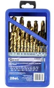 Wiertła - Geko Wiertła tytanowe do metalu zestaw wierteł 28el G38235 - miniaturka - grafika 1