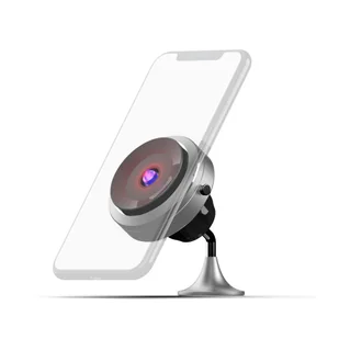 MA05- Uchwyt na telefon komórkowy z przyssawką próżniową i bezprzewodowym ładowaniem QC3.0 - SILVER - Uchwyty samochodowe do telefonów - miniaturka - grafika 1