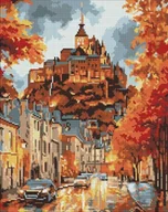 Zabawki kreatywne - Diamentowa mozaika - Jesienne Miasteczko 40x50cm - miniaturka - grafika 1