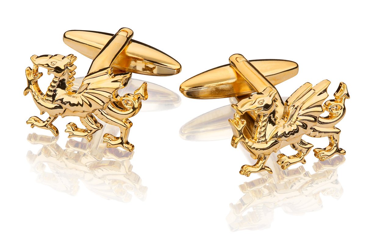 Spinki do mankietów Złoty smok SD-1072