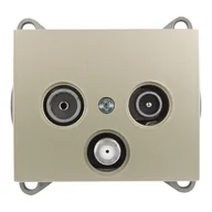 Gniazdka elektryczne - Abex Gniazdo Nova Moduł RTV SAT satynowe - miniaturka - grafika 1