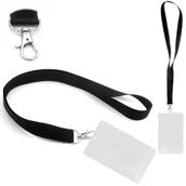 Przybory szkolne - Identyfikator pionowy holder A7 przezroczysty targowy 81x110mm + smycz - miniaturka - grafika 1