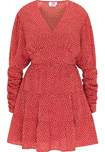 swirlie Damska letnia sukienka 77134103, czerwona, XS, Rosa, XS - Sukienki - miniaturka - grafika 1